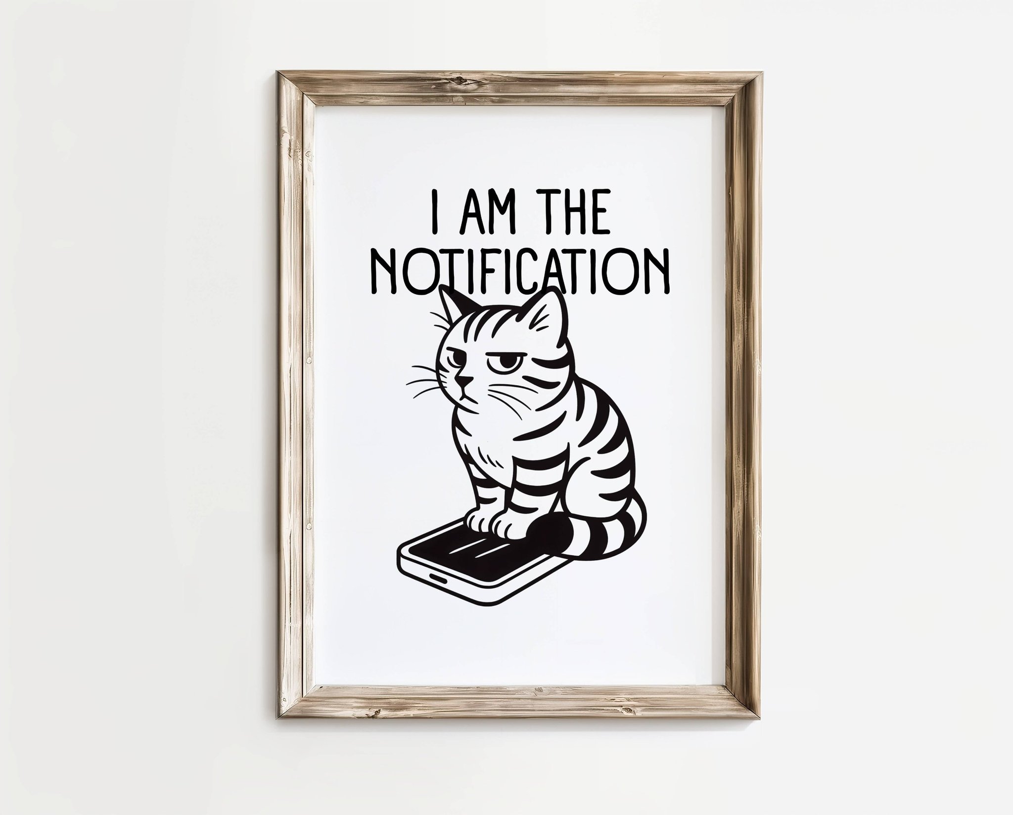 I Am The Notification – Kattposter | A4 | Rolig present | SkattkammarenSE