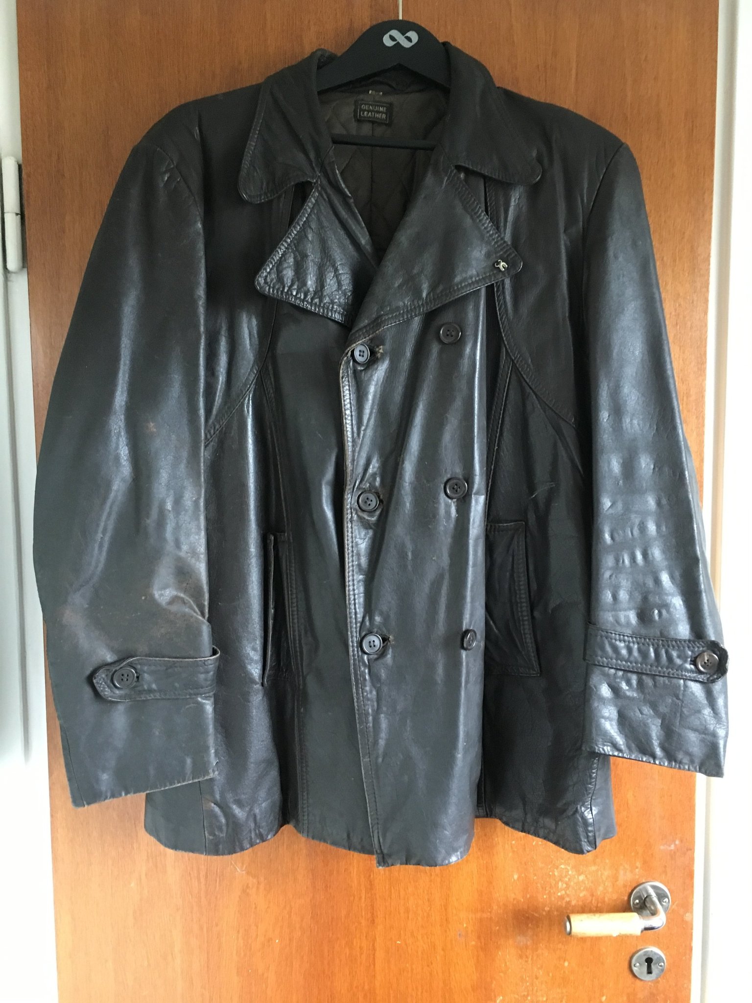 Häftig vintage skinnjacka storlek D 108 i äkta.. (379934804 Häftig vintage skinnjacka storlek D 108 i äkta.. (379934804
