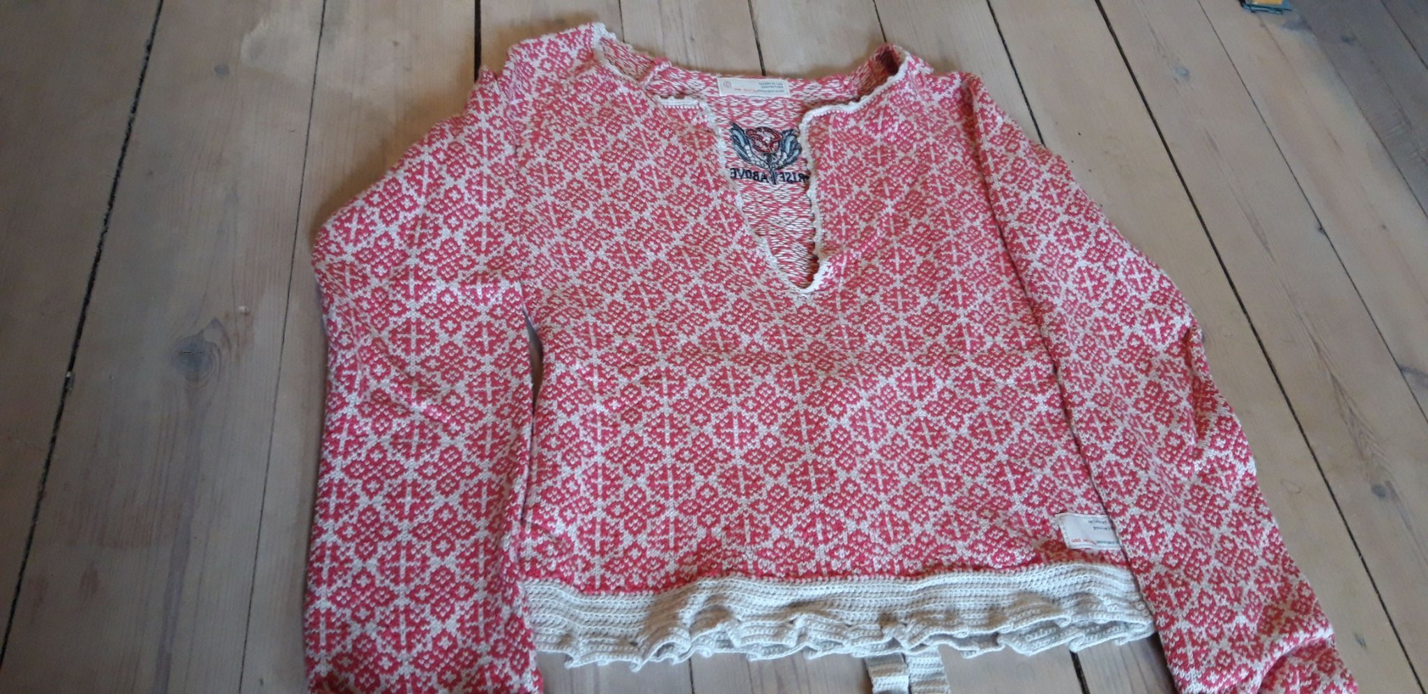 Odd molly tröja bomull stl 0 typ xs rosa benvit