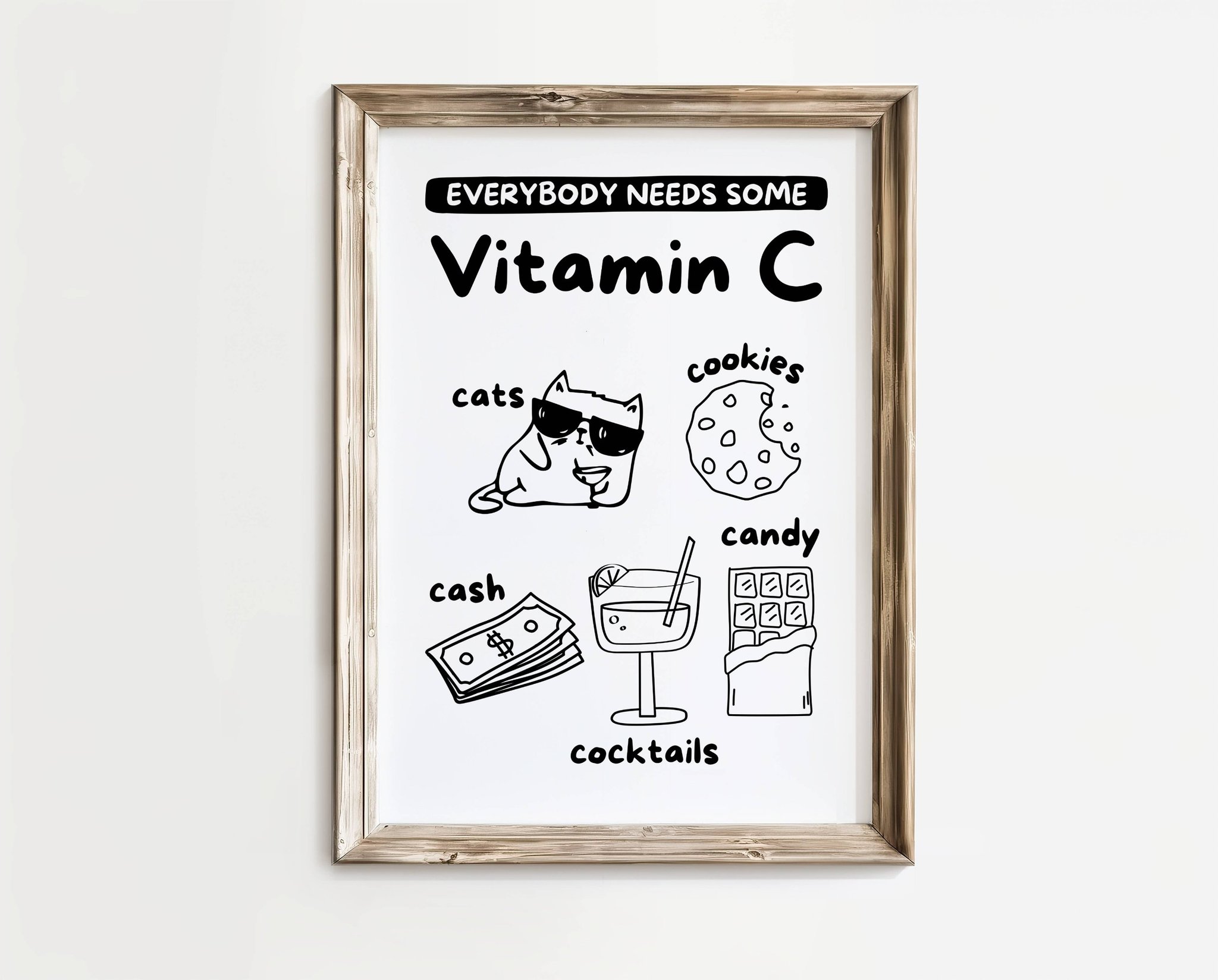 Vitamin C – Humorposter | A4 | Rolig present | SkattkammarenSE
