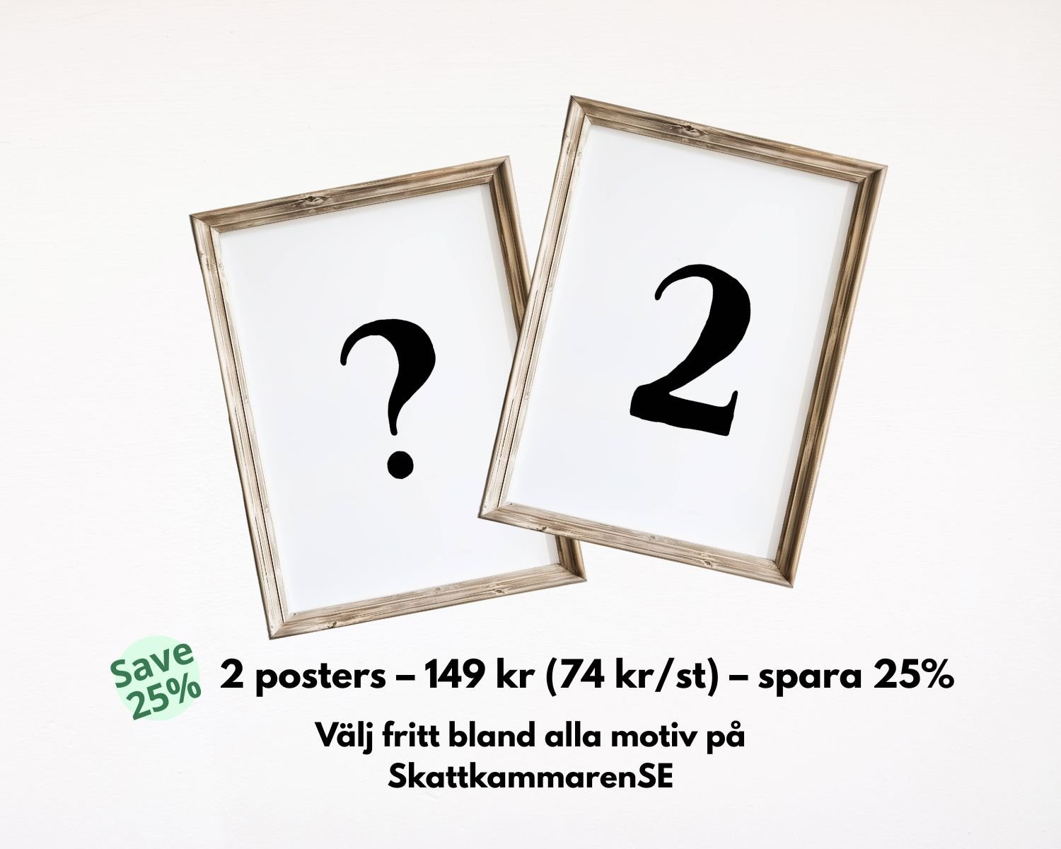 Välj 2 valfria posters – 149 kr | Spara 25% | A4 | SkattkammarenSE