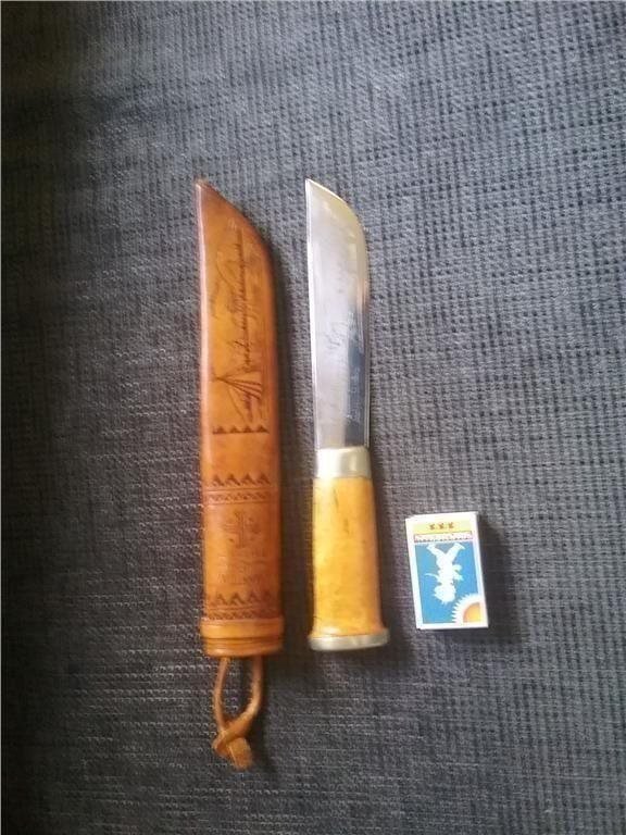 **J.Marttiini Jaktkniv, Made in Finland, Rovaniemi. Längd 27cm