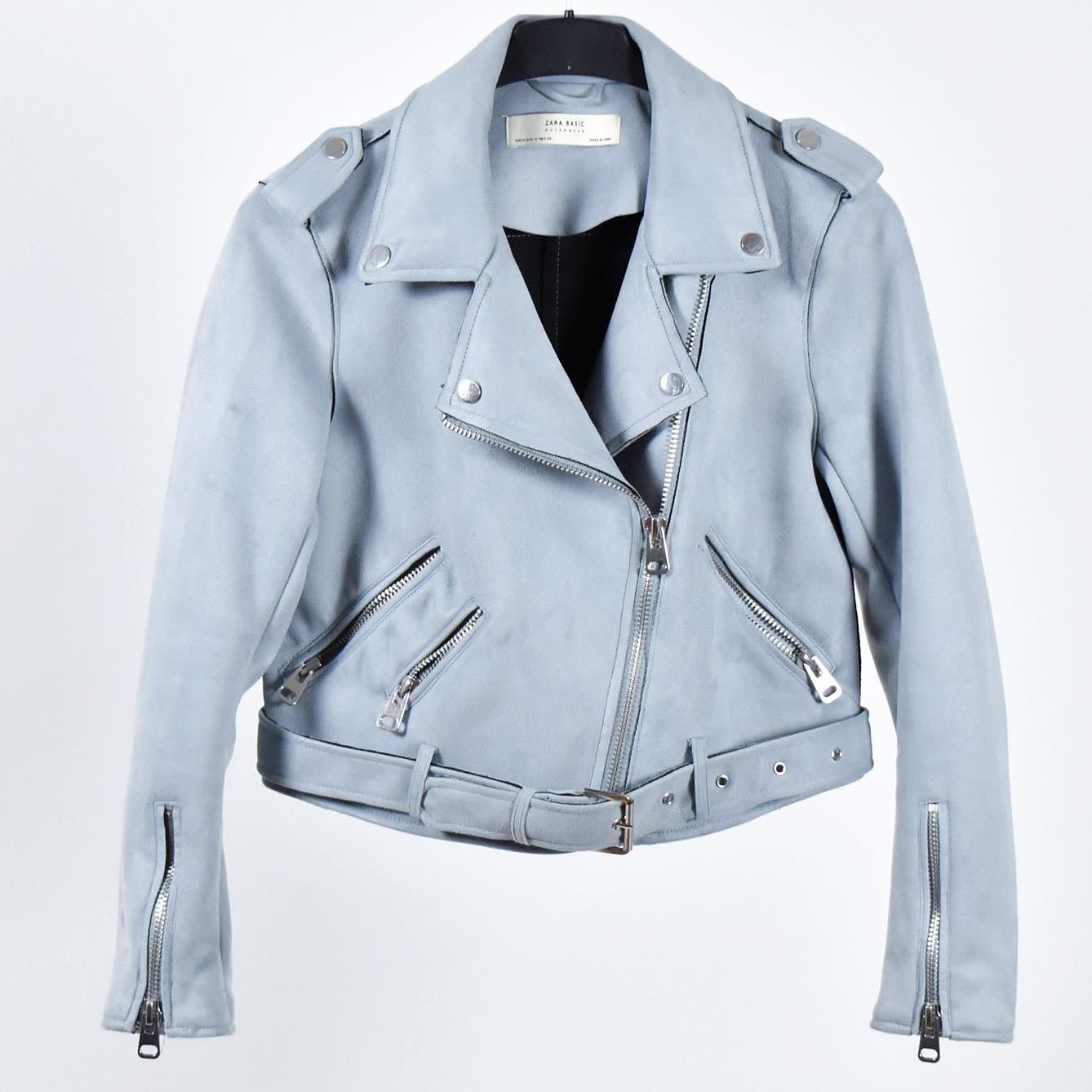 Ljusblågrå jacka från Zara Basic, strl M (405198206) ᐈ Ljusblågrå jacka från Zara Basic, strl M (405198206) ᐈ