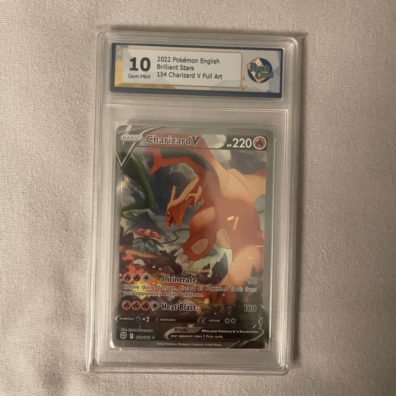 PSA 10 Gem Mint Pokemon Shaymin V Full Art Rare 152/172 Brilliant Stars  2022