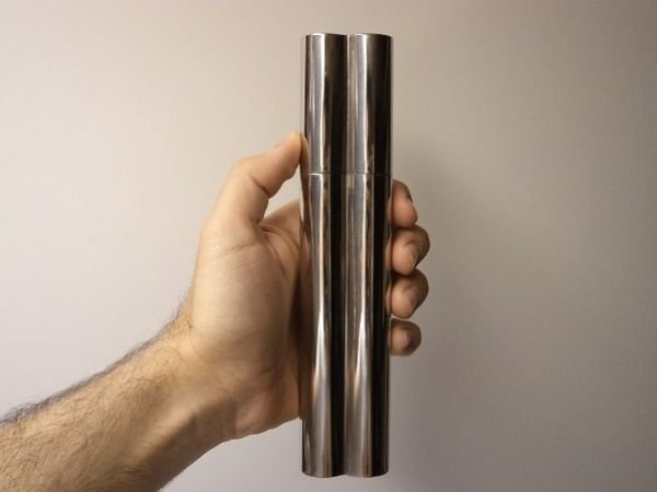 Cigarrfodral / Cigarretui för 2 cigarrer (Cigarr Fodral Etui Rostfritt stål)