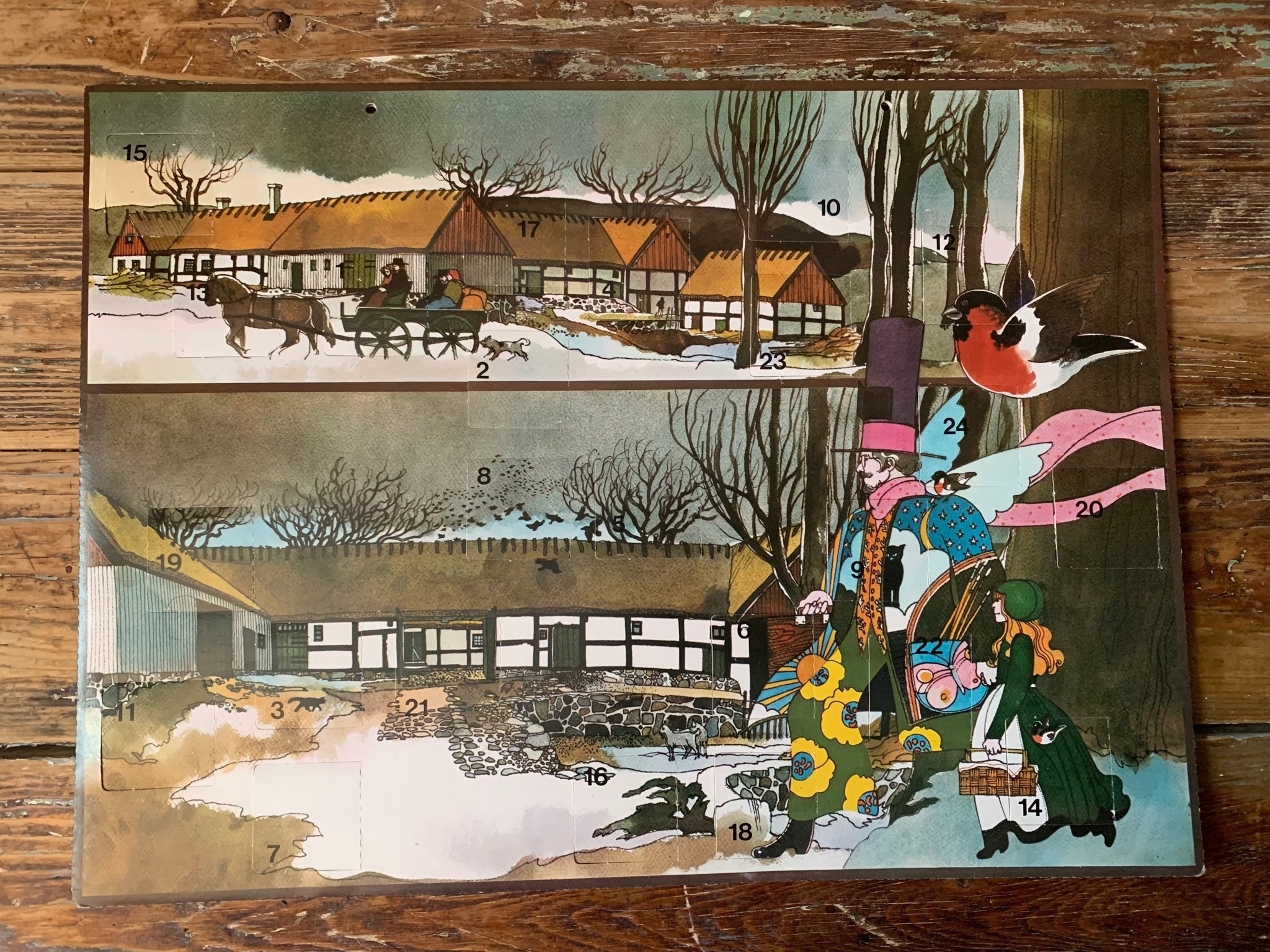 Julkalender Åke Arenhill Jul Advent Kuriosa Retro Köp på Tradera
