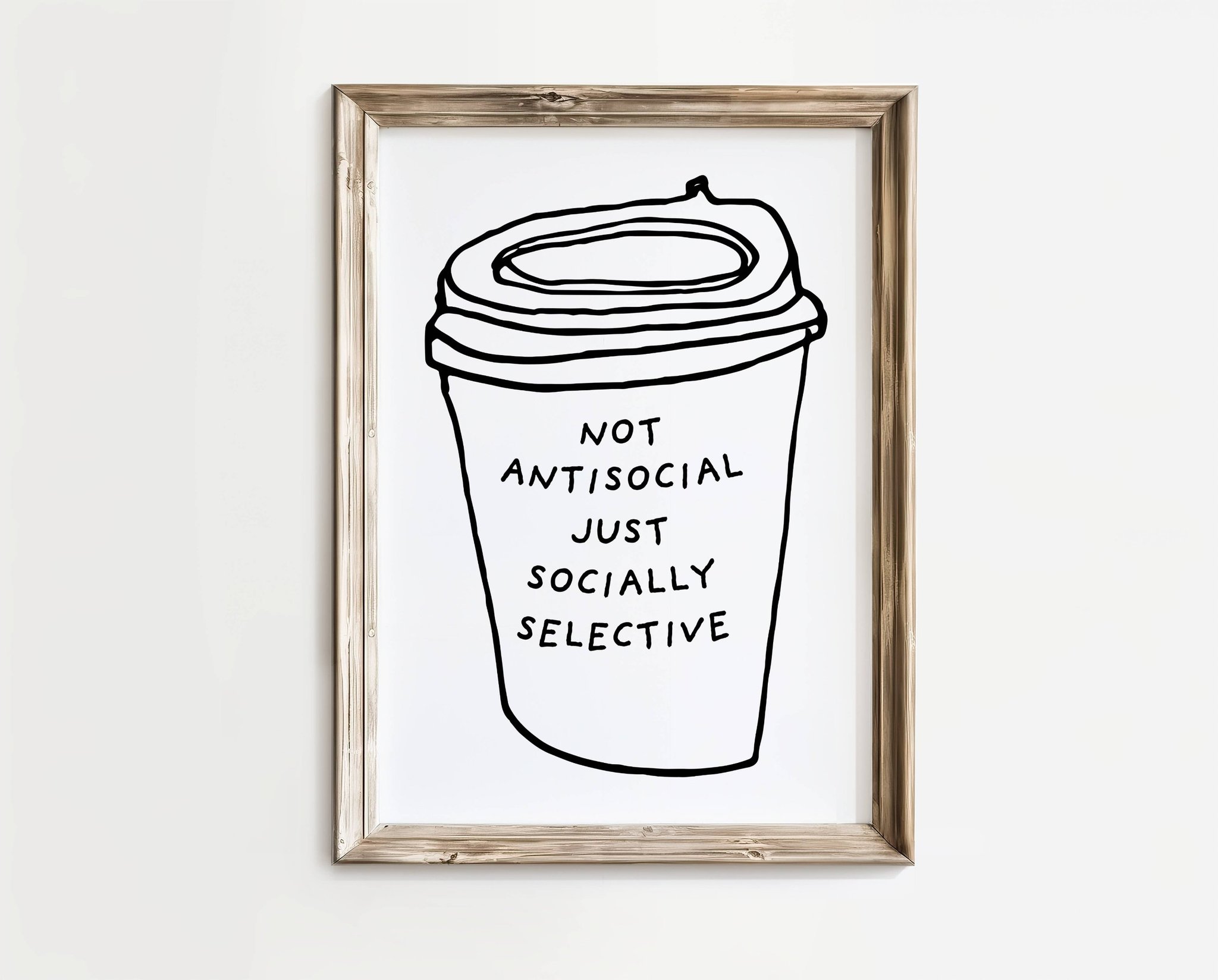 Not Antisocial – Humörposter | A4 | Rolig present | SkattkammarenSE