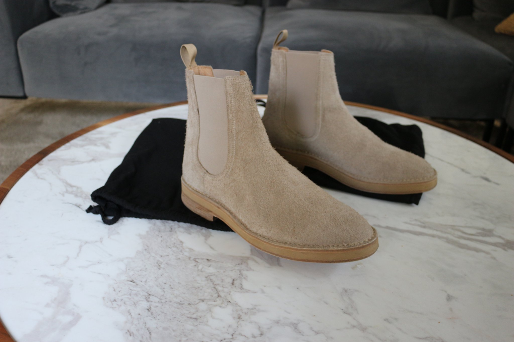 yeezy season 6 chelsea boot beige