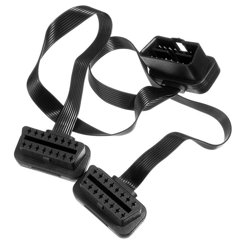 1x2 OBD2 OBDII Splitter förlängningskabel 1x hane 2x hona
