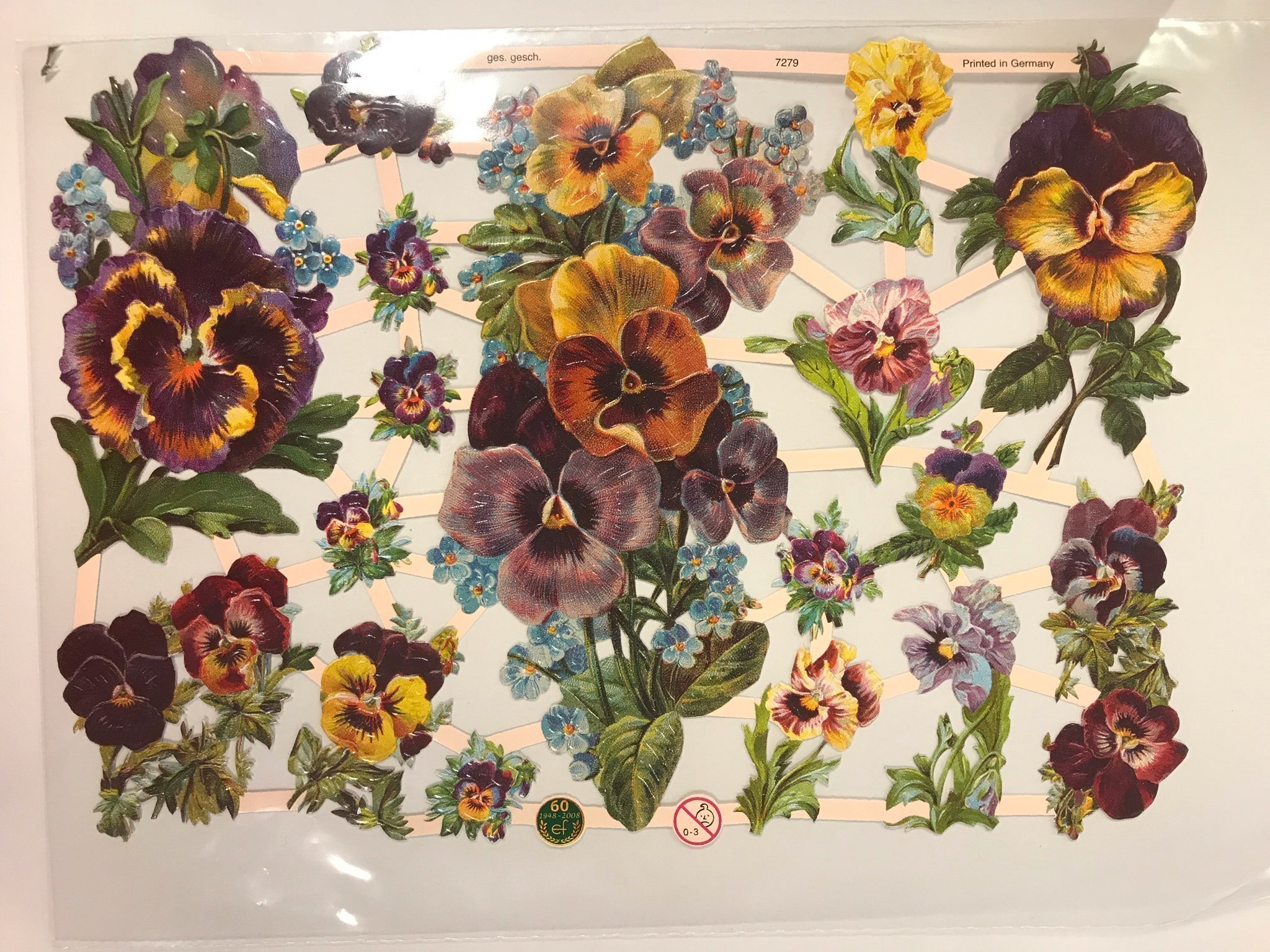 Bokmärken blommor. Nr 7279. EF. Nostalgi - Retro Vintage