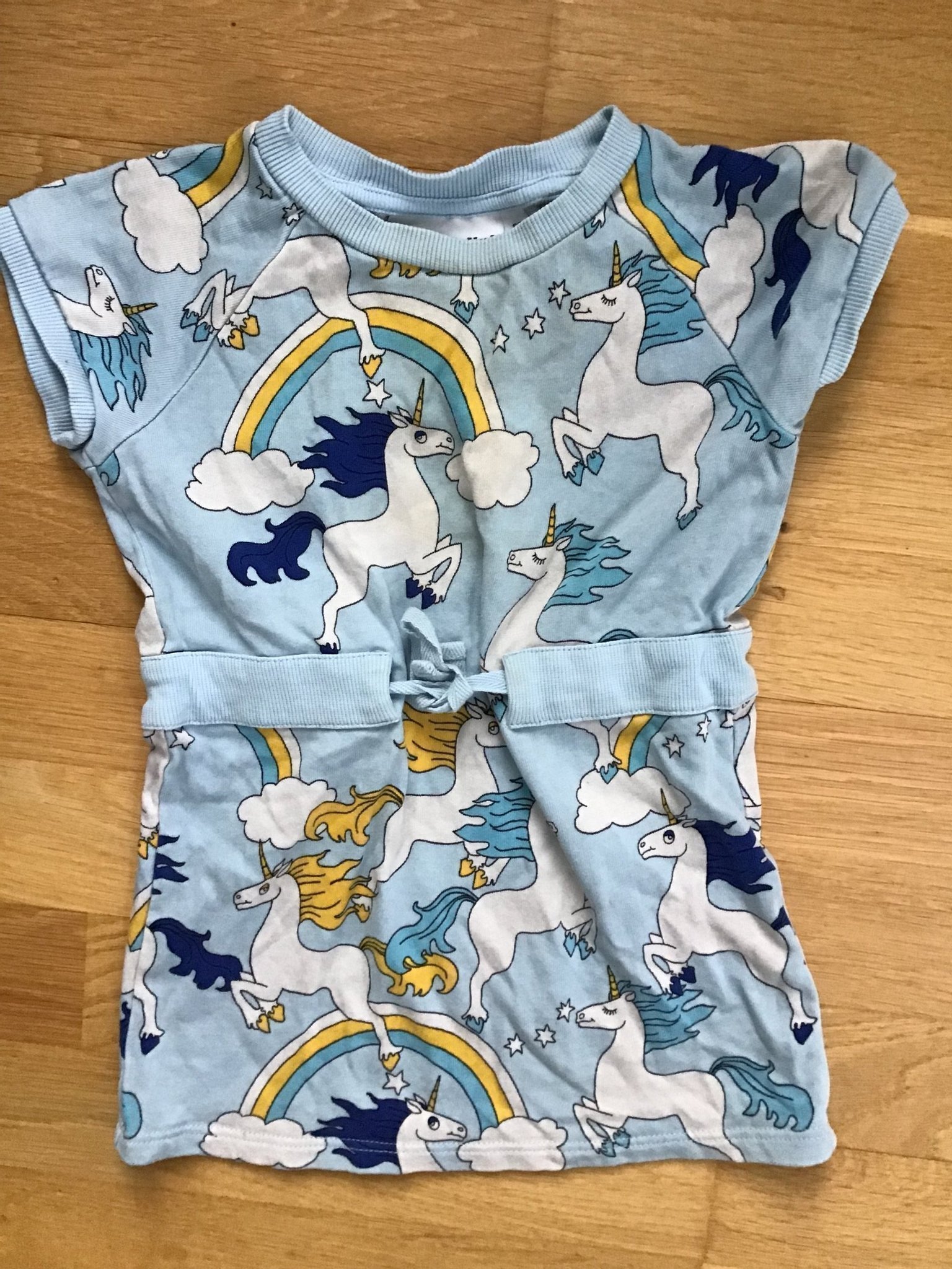 Mini Rodini 80/86 ljusbl klnning, Unicorn | Kp p Tradera (717086354)
