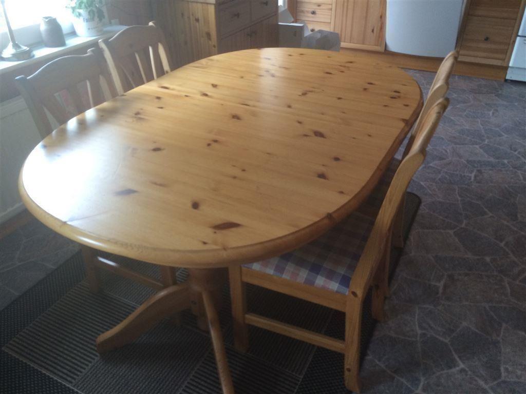 Köksbord med fyra stolar matta på tradera.com matsalsmöbler ...