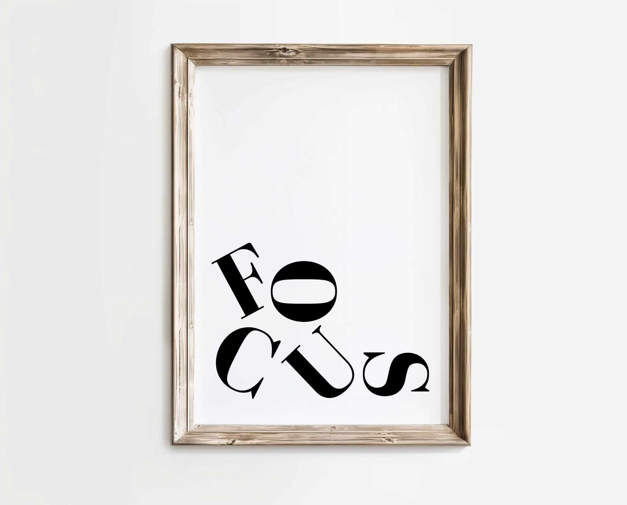 Focus – Typografisk poster | A4 | Rolig present | SkattkammarenSE