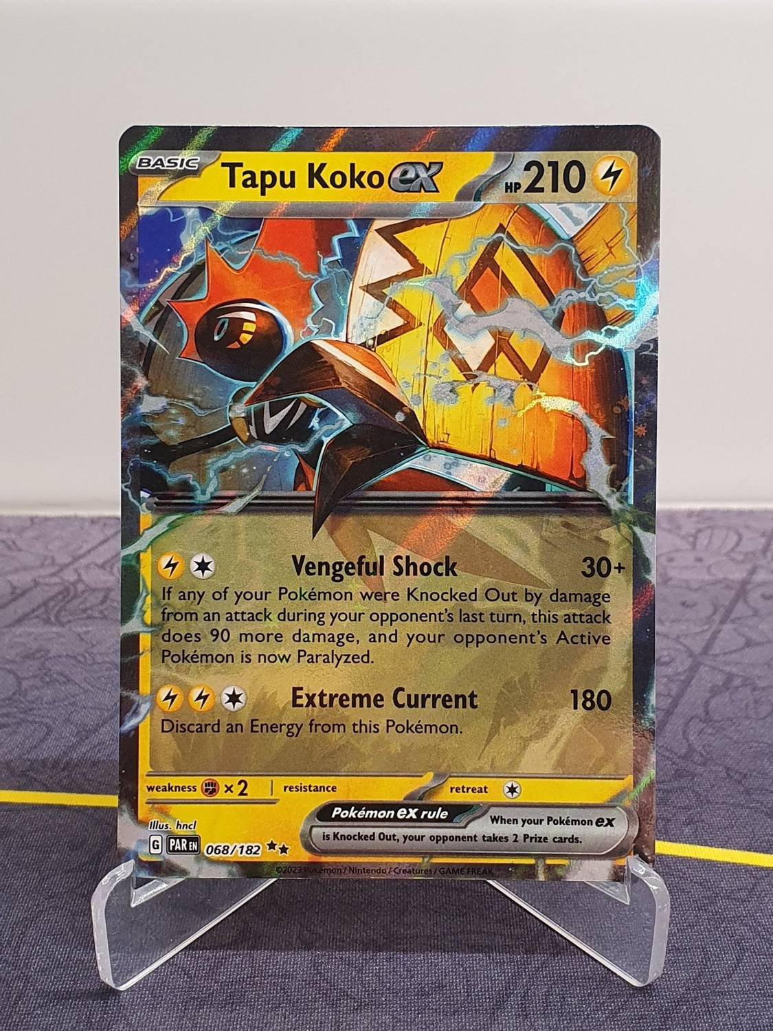 2023 Pokemon TCG Tapu Koko ex Paradox Rift 068/182 Holo Double Rare