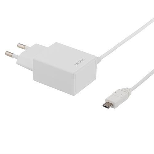 DELTACO Väggladdare micro USB 2.1A Svart 1m DELTACO Väggladdare micro USB 2.1A Svart 1m