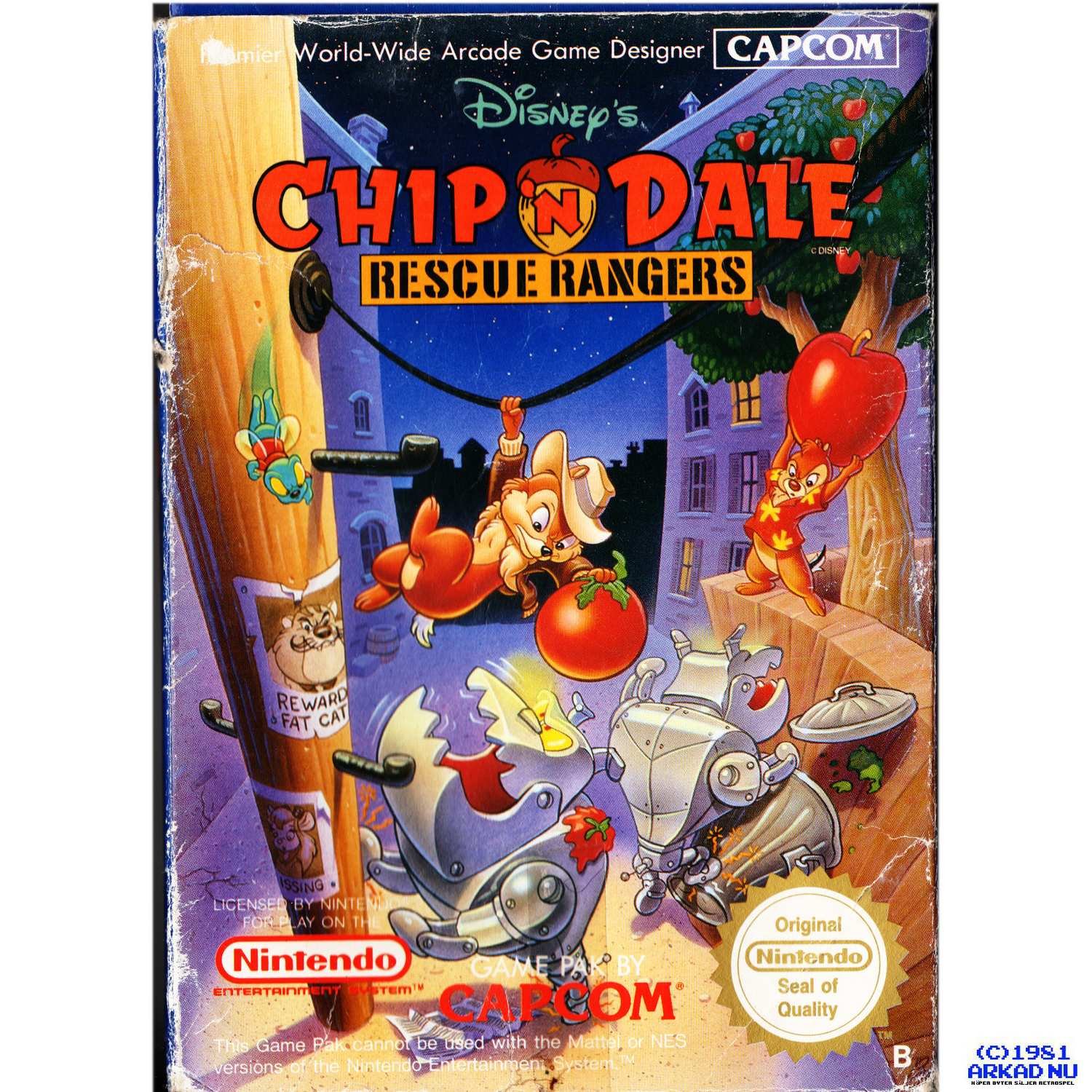 chip-n-dale-rescue-rangers-nes-scn-k-p-fr-n-arkadnu-p-tradera