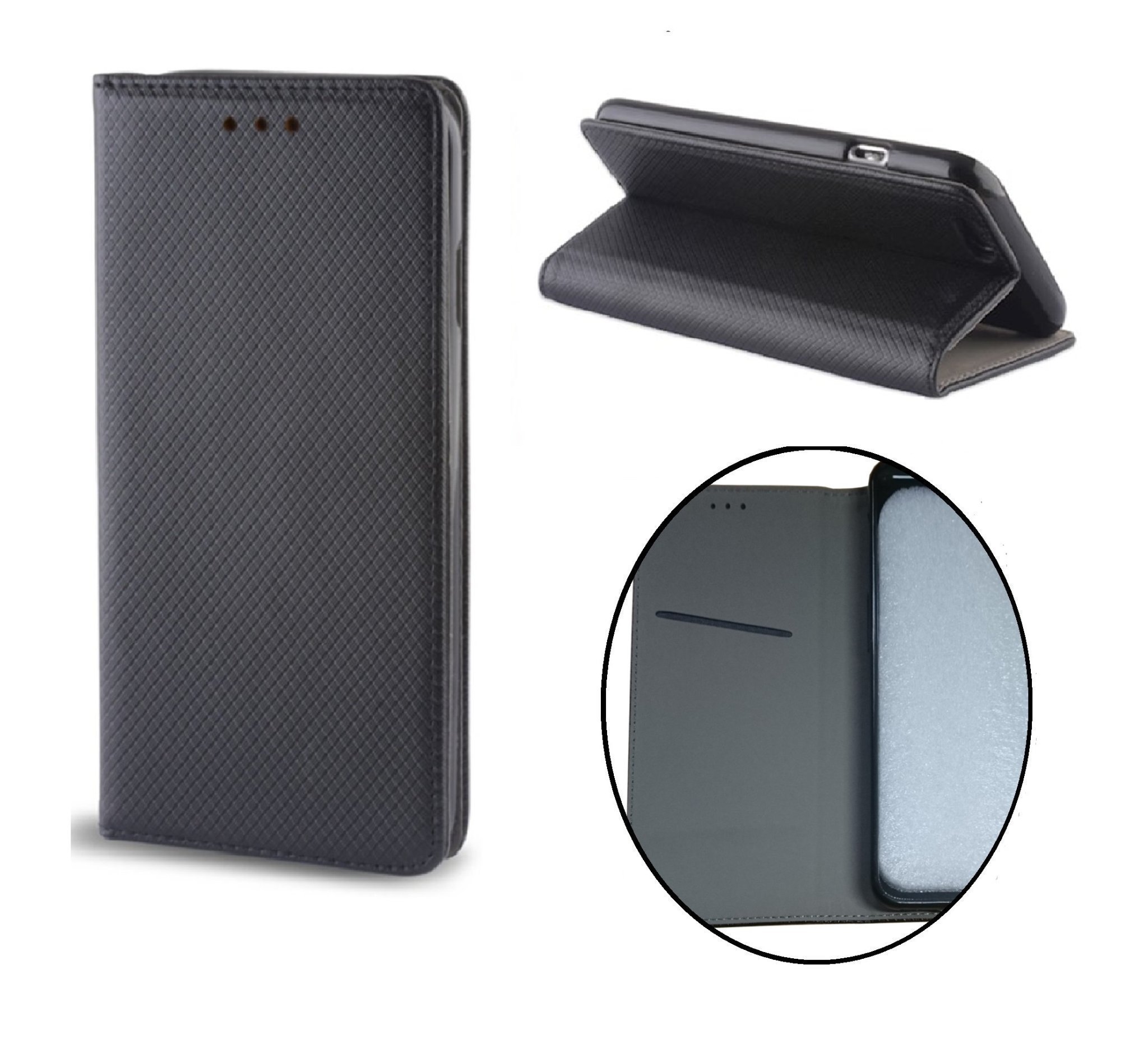 Samsung Galaxy A50 Smart Magnet Fodral Mobilplånbok - Svart