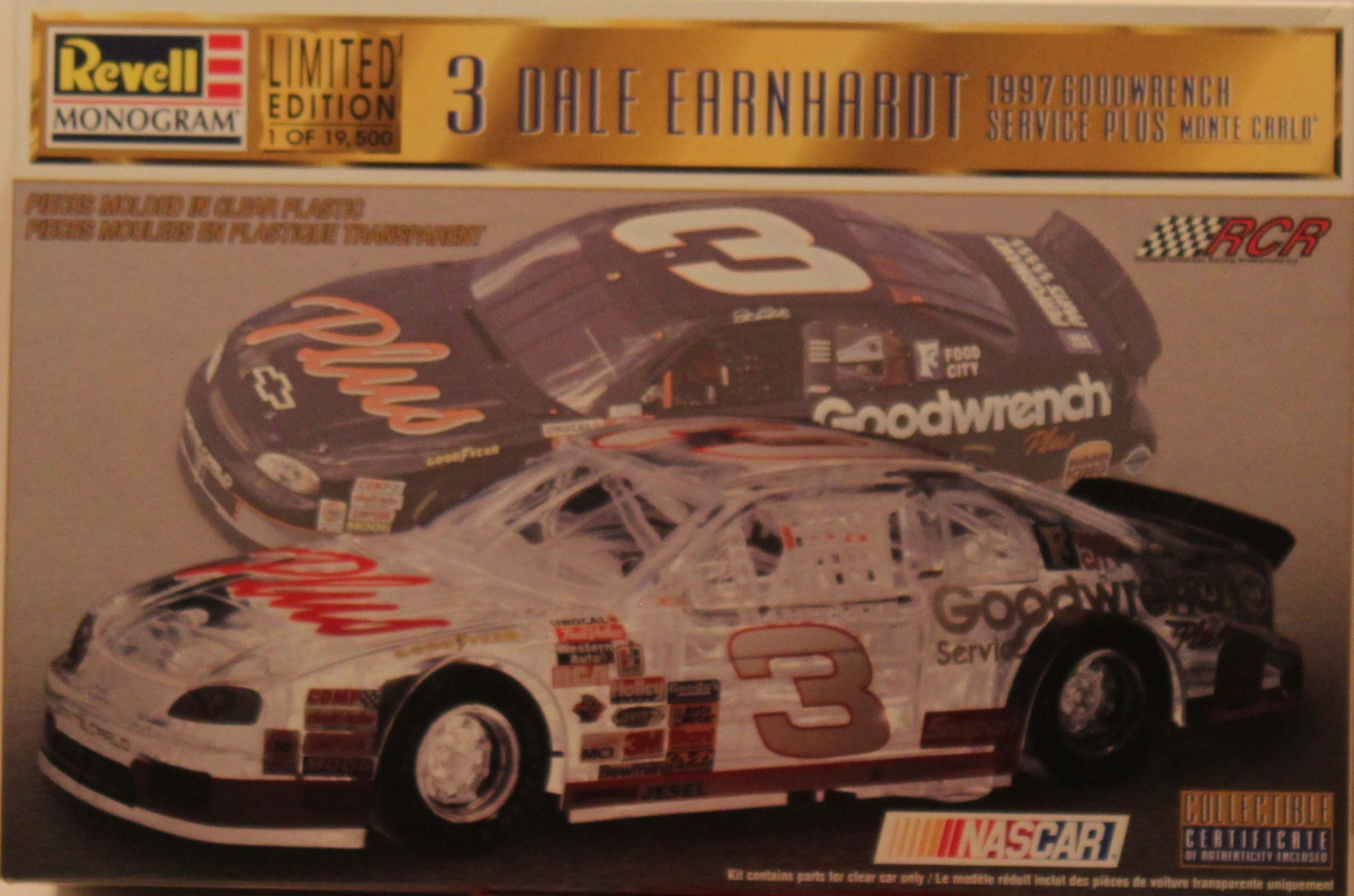 Revell Monogram #3 Dale Earnhardt 1997 Goodwrench Monte Carlo Skala 1/24 Transpa