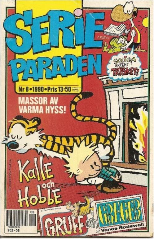 SERIE PARADEN - NR 8 1990 -Kalle & Hobbe ,Träsket....