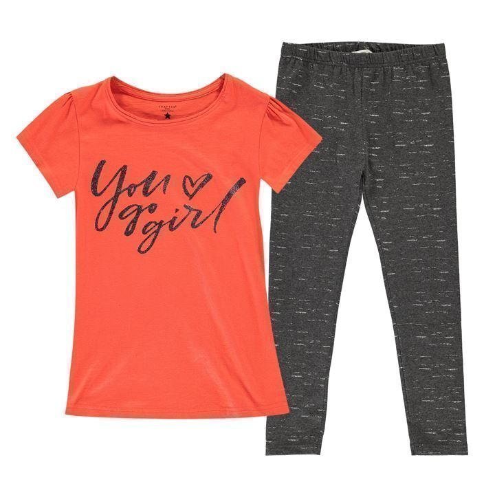 set t-shirt tröja + leggings byxor 7/8 år 130-134