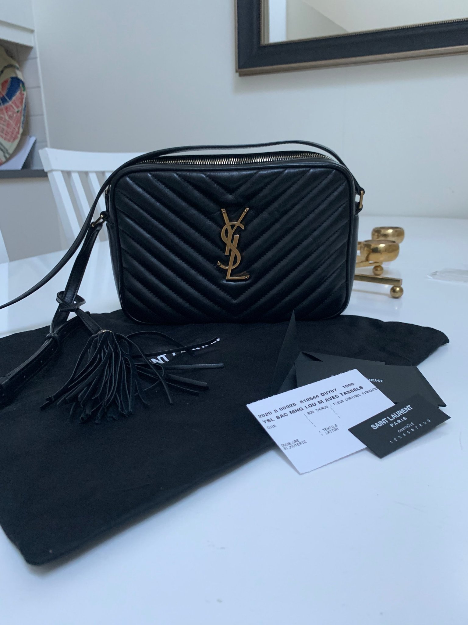 ysl sac mng lou m avec tassels