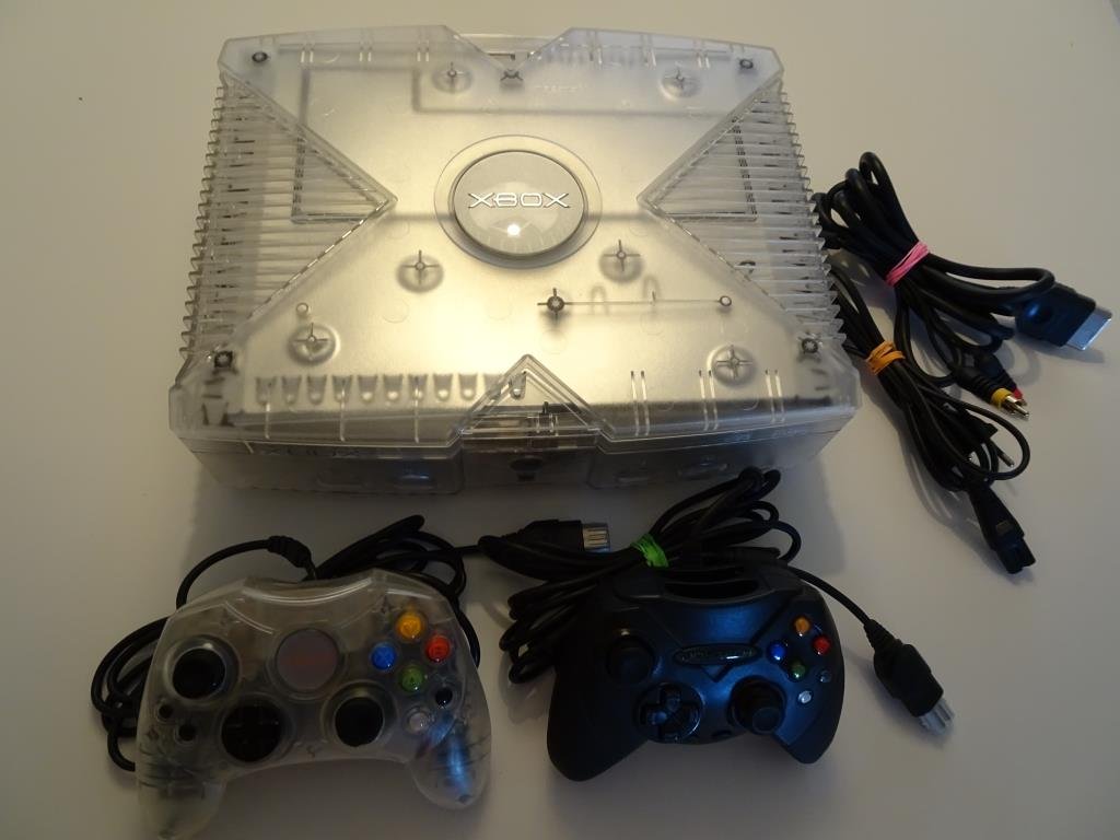 Xbox Crystal med orginal handkontroll Första generationen