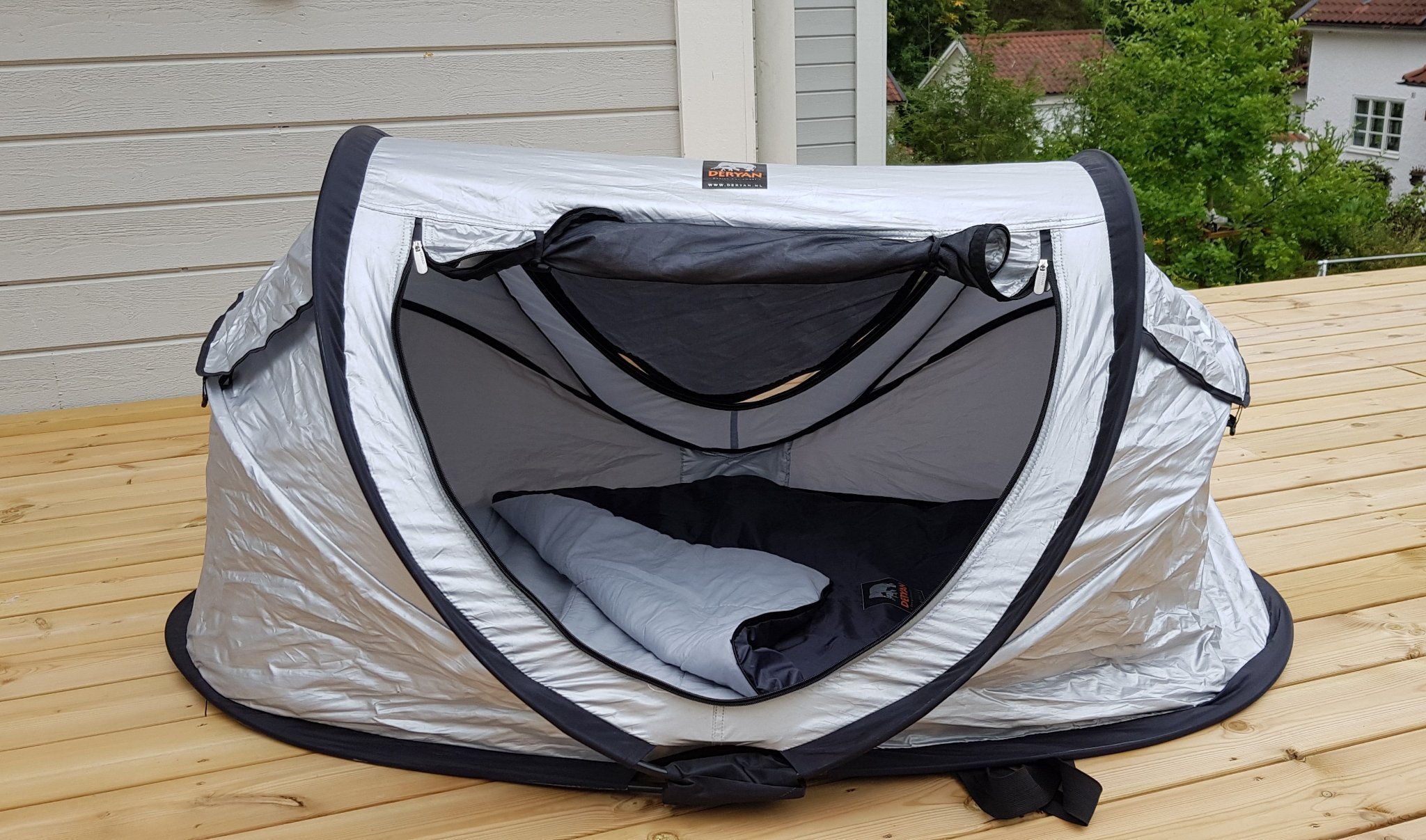 Resesäng från Deryan Peuter silver 0 4,5 år res.. (424054465 Köp Deryan UV tält, Silver | Jollyroom