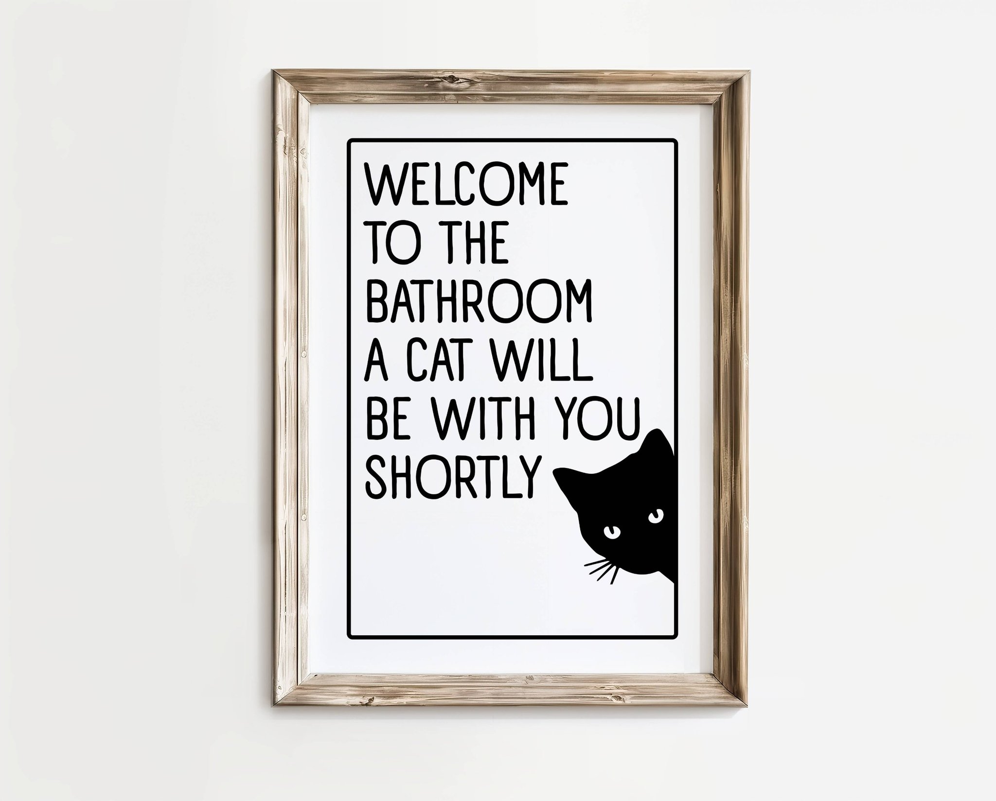 Welcome To The Bathroom – Kattposter | A4 | Rolig present | SkattkammarenSE