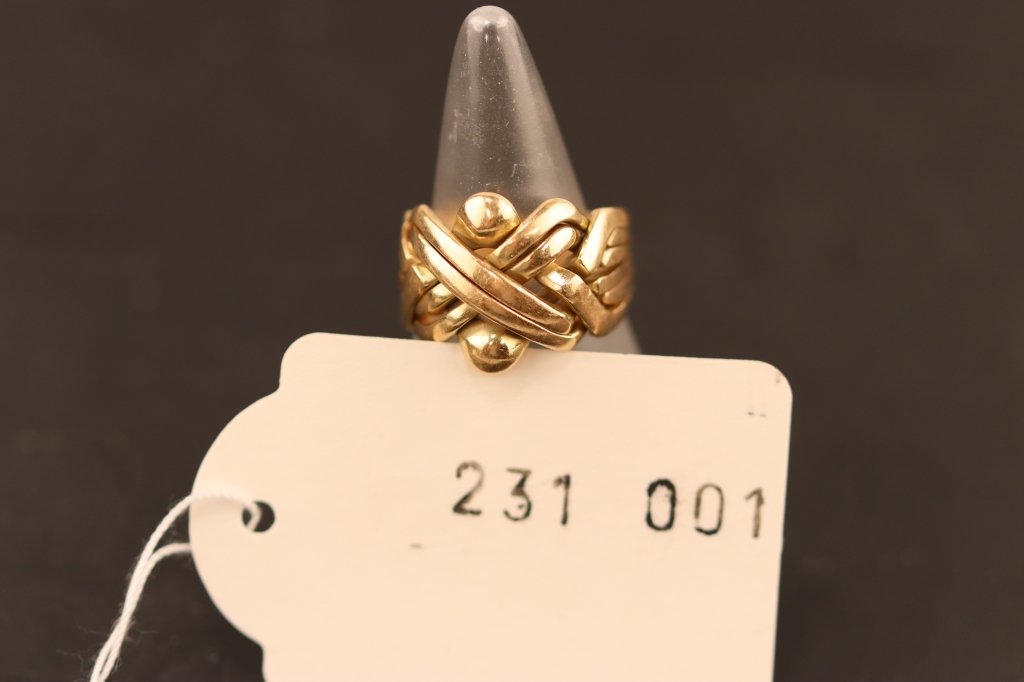 Pusselring; 14k, 9,0g stl. 17 (ihoplödd) (231-1)