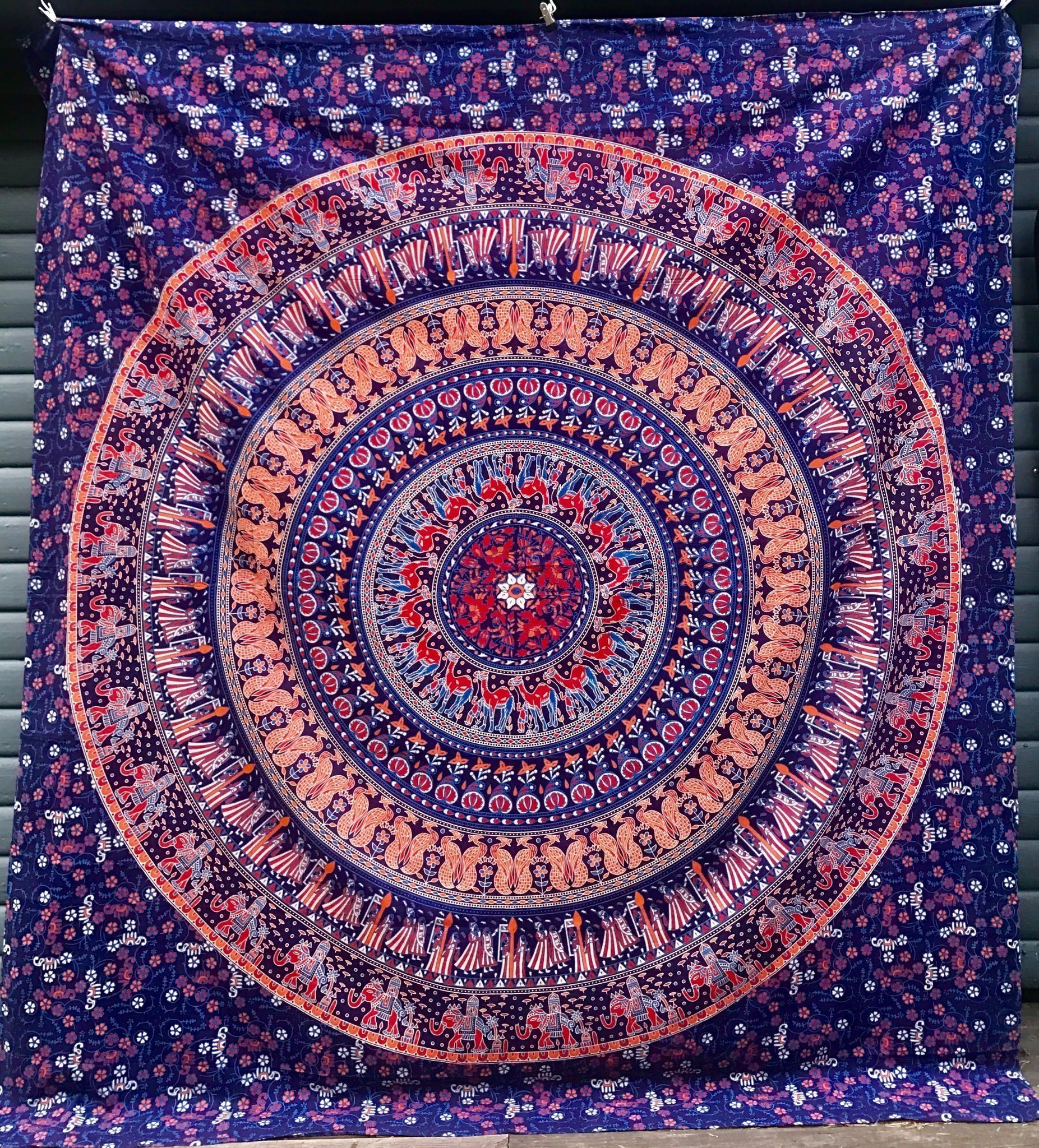 MANDALA INDISK SÄNGÖVERKAST DUBBEL Väggbonad/ yogamatta/ strand kasta/ Bordsduk