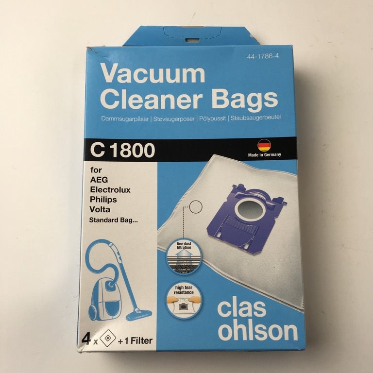 Clas Ohlson, Dammsugarpåsar, 3 st standar.. (342936460) ᐈ Dammsugarpåsar C1800, 4 pack | Clas Ohlson
