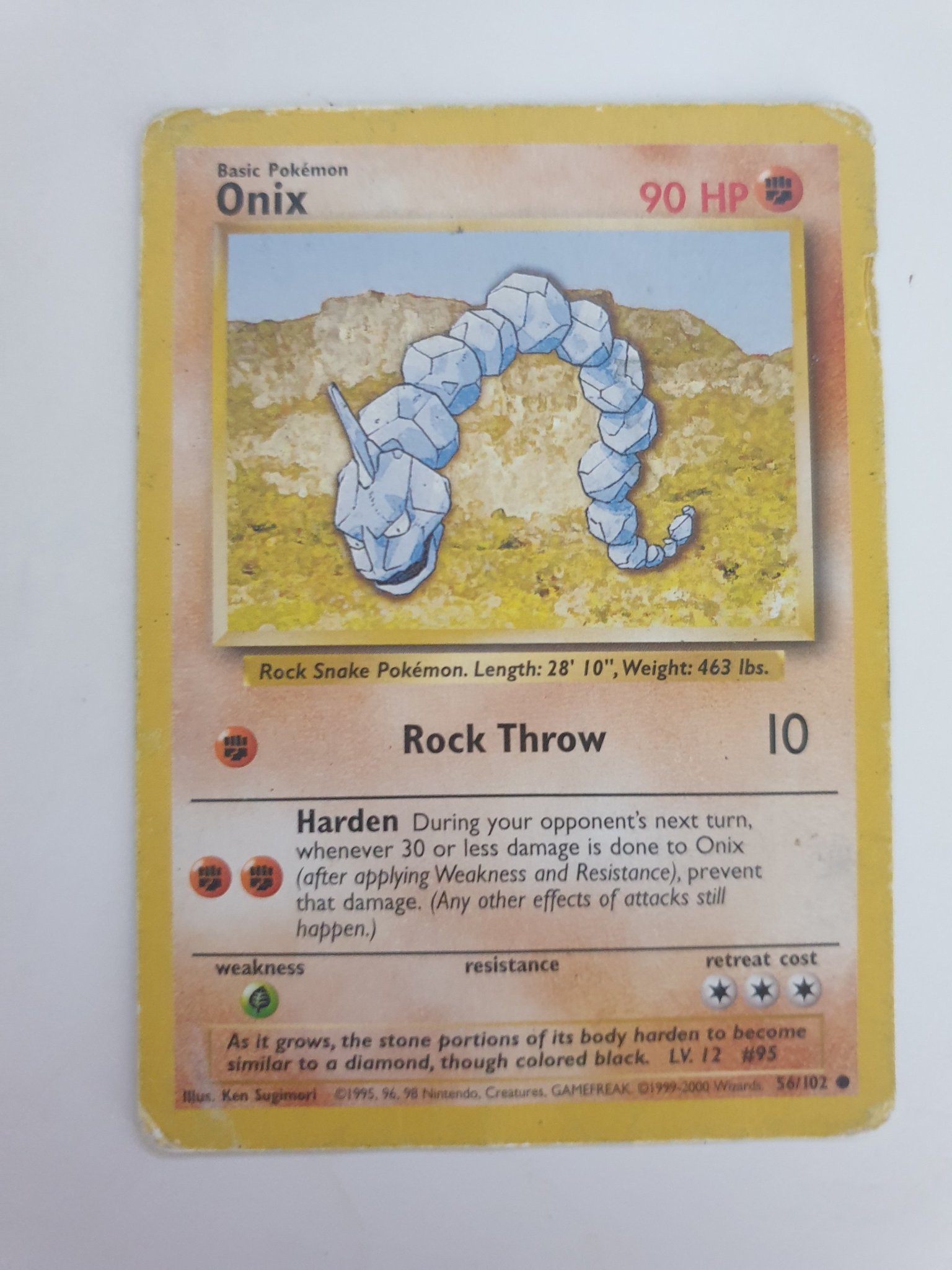 PSA 10 GEM MINT Onix 56/102 Base Set 1999-2000 Pokemon 海外 即決-