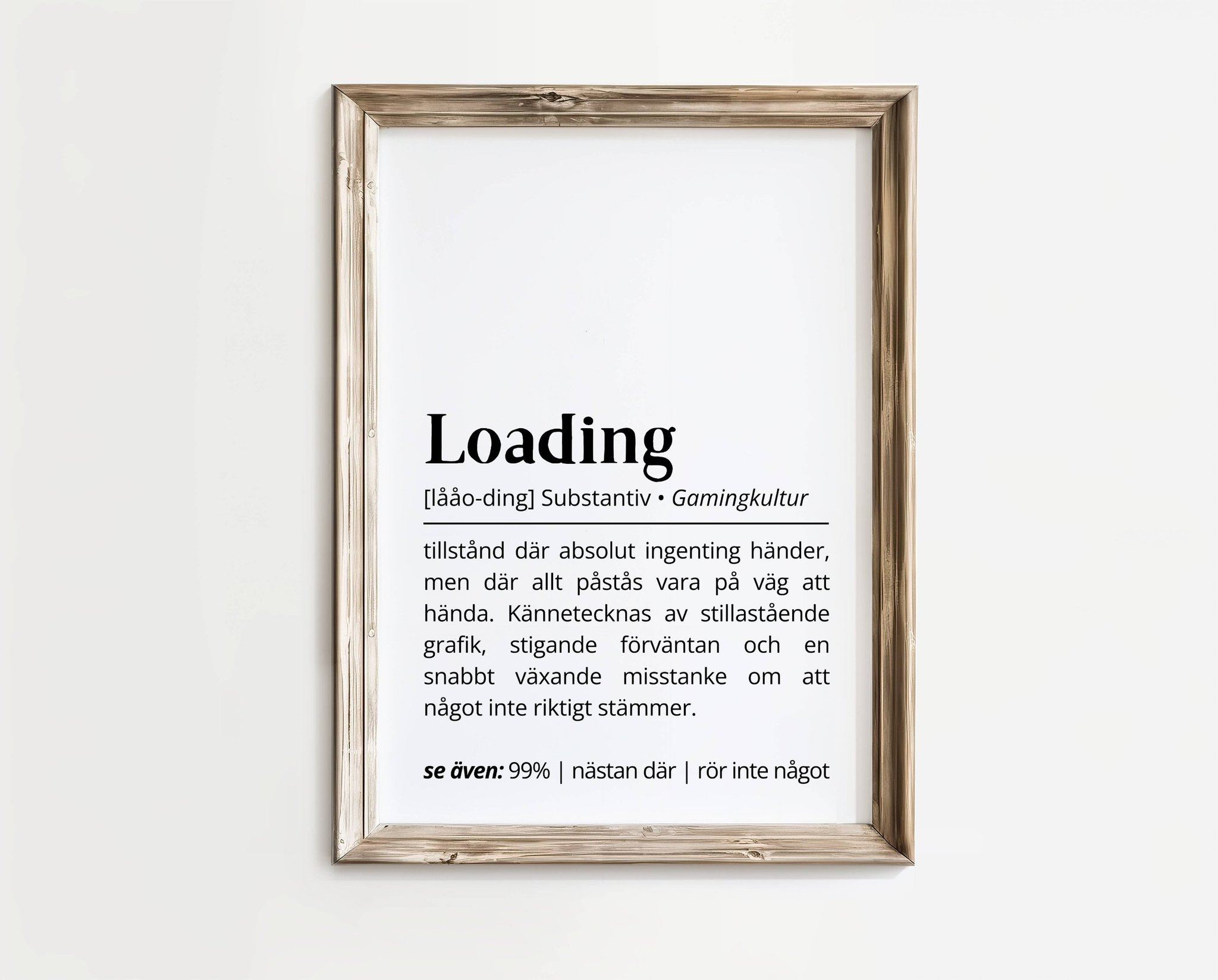 Loading – Definition poster | A4 | Rolig present | SkattkammarenSE