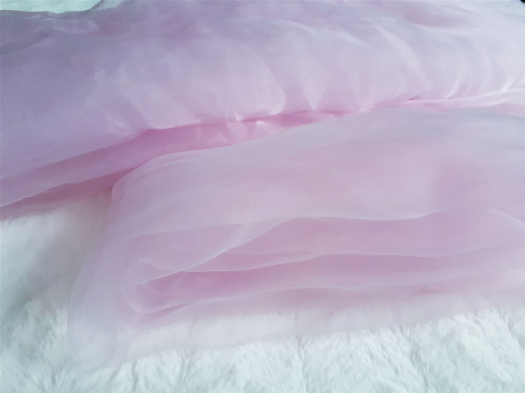 Rosa skira princess gardiner till flickrum / barnrum / 2 st