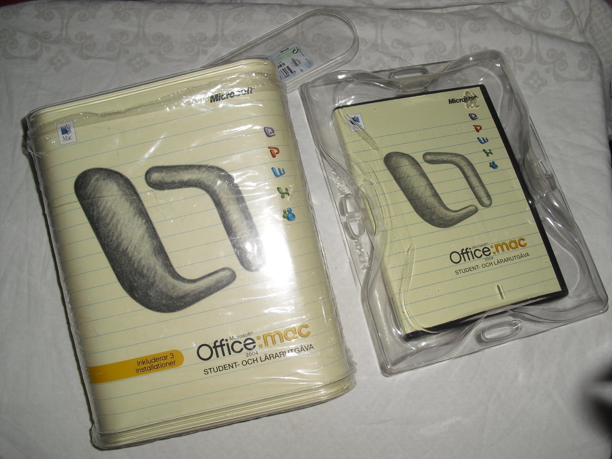 Microsoft office Mac 2004. student & lärarutgåva. 3 lic.