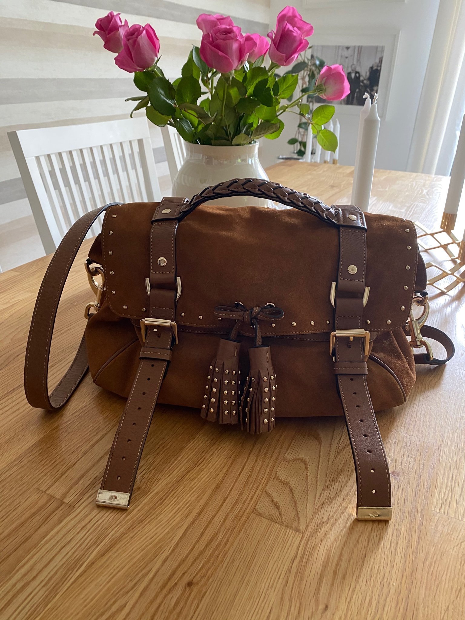 Mulberry Alexa suede - Brun/guld