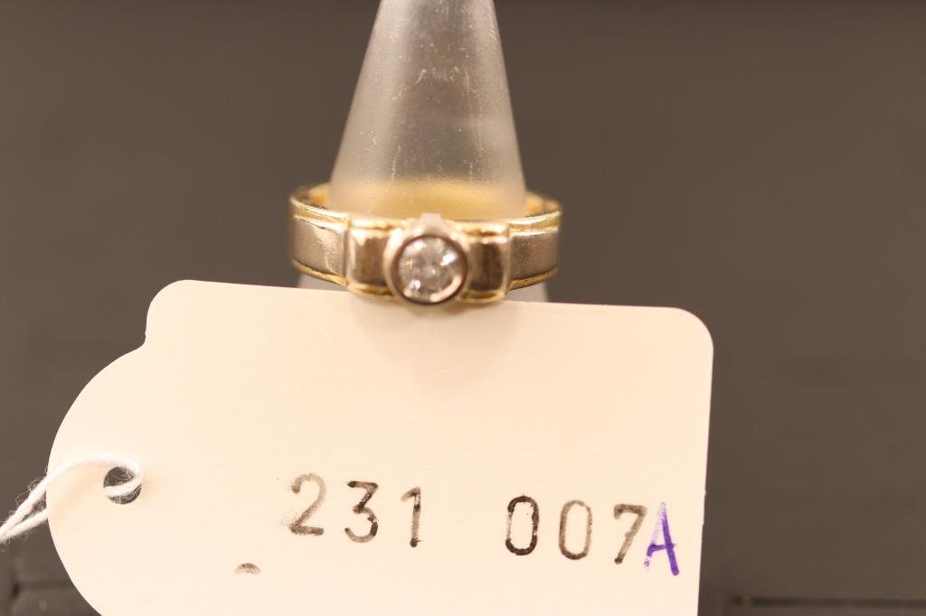 Ring; dia. 0,44ct 18k, 8,8g stl. 17,75 (231-7a)