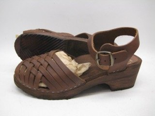 Trätofflor sandalett sandal från MOHEDA brun Storlek 38