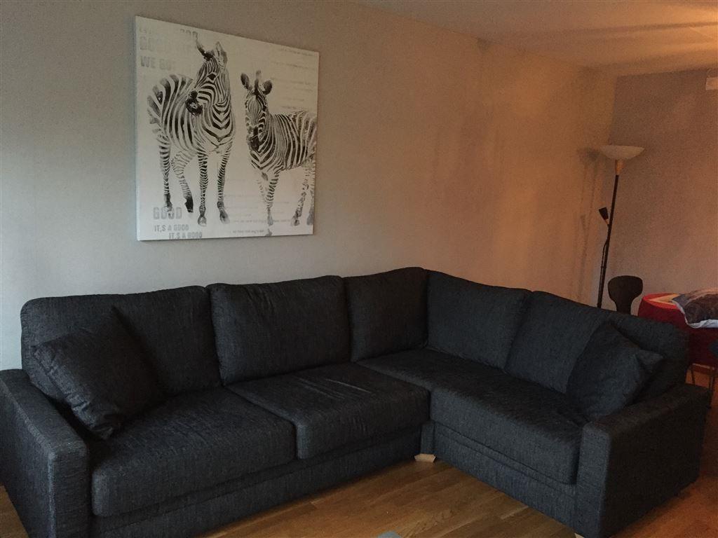 Mörkgrå hörnsoffa på tradera.com soffor för vardagsrum ...