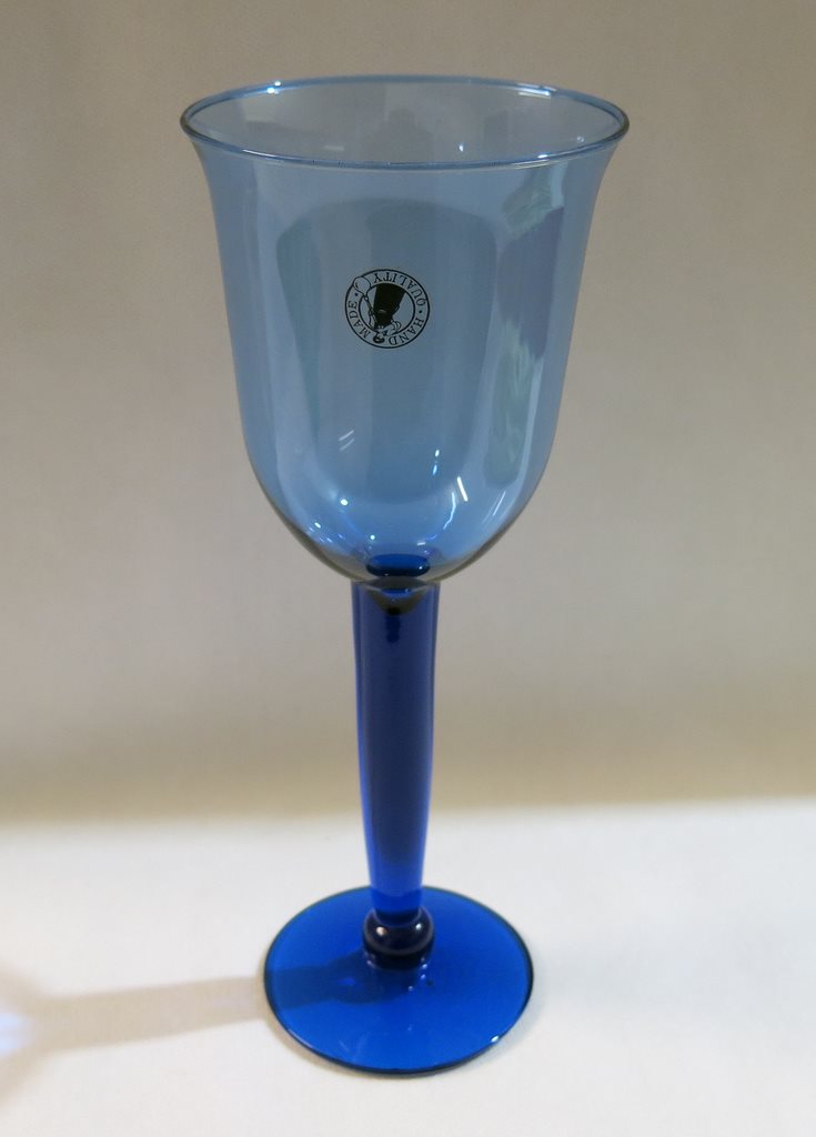 Blå vinglas Handmade quality Köp på Tradera (290259675)