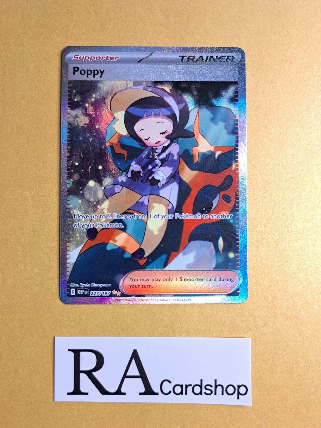 Poppy Obsidian Flames 220/197 Full Art Ultra Holo Double Rare Pokemon TCG  NM