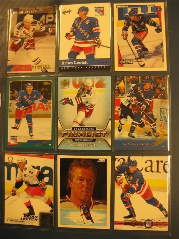 BRIAN LEETCH - 9 ST BILDER - LOT 8 - NEW YORK RANGERS