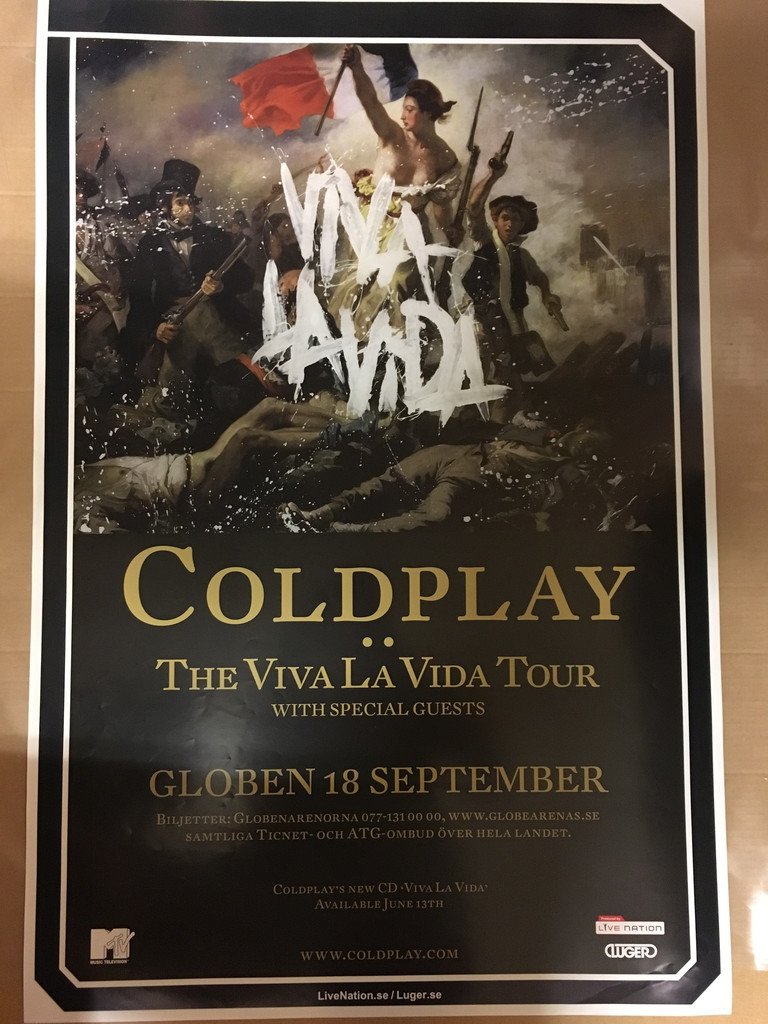 Poster Coldplay Viva La Vida .. (416444958) ᐈ RecordHunterSweden på Tradera