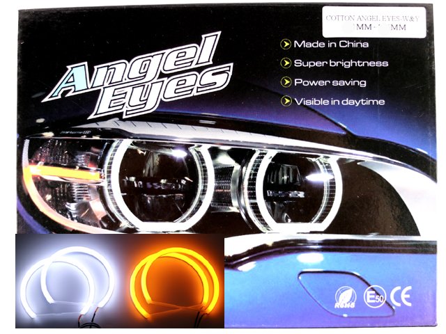 Angeleyes BMW E36 E38 E39 E46 8000k Cotton led med gul blinkers Angeleyes BMW E36 E38 E39 E46 8000k Cotton led med gul blinkers