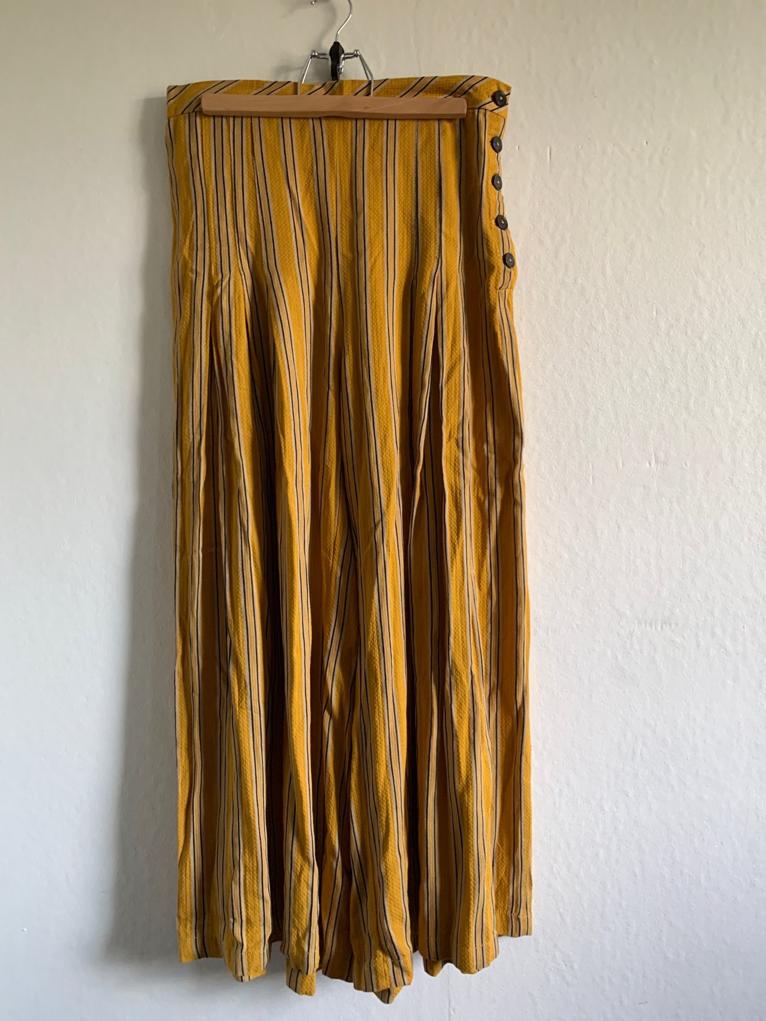 Våriga, somriga, vida, randiga byxor, culottes Free People S, M bohem, hippie