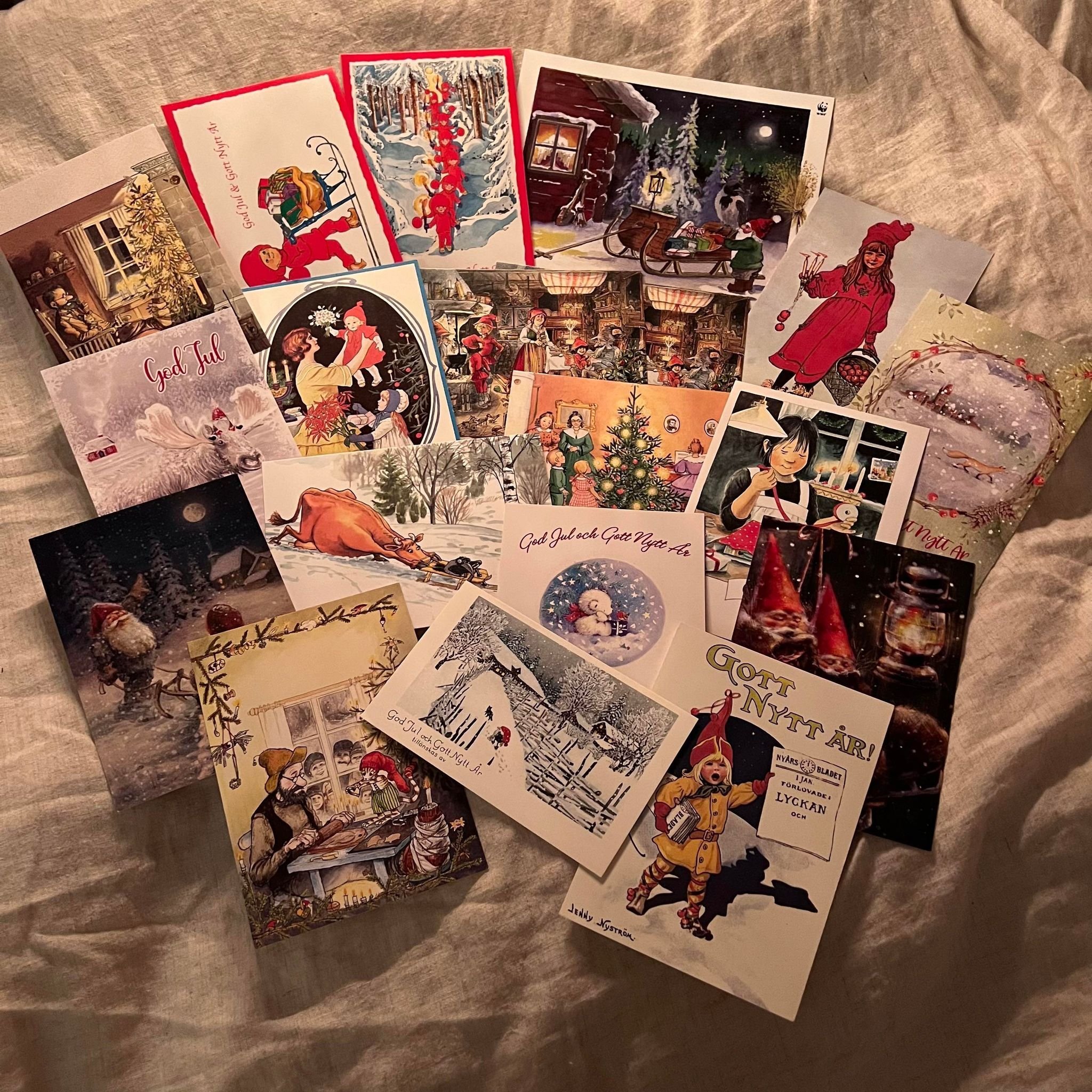 Samling oskrivna julkort • Retro Vintage Jul Ju.. Köp på Tradera