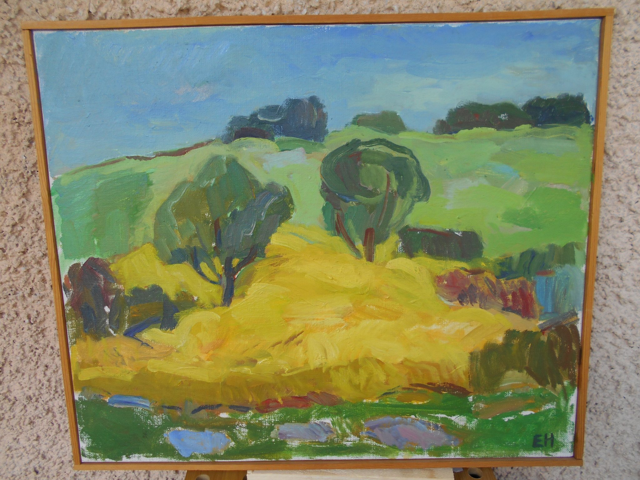 Oljemålning sign EH ERIK HOLMBERG Kil (386944747) ᐈ Köp på Tradera