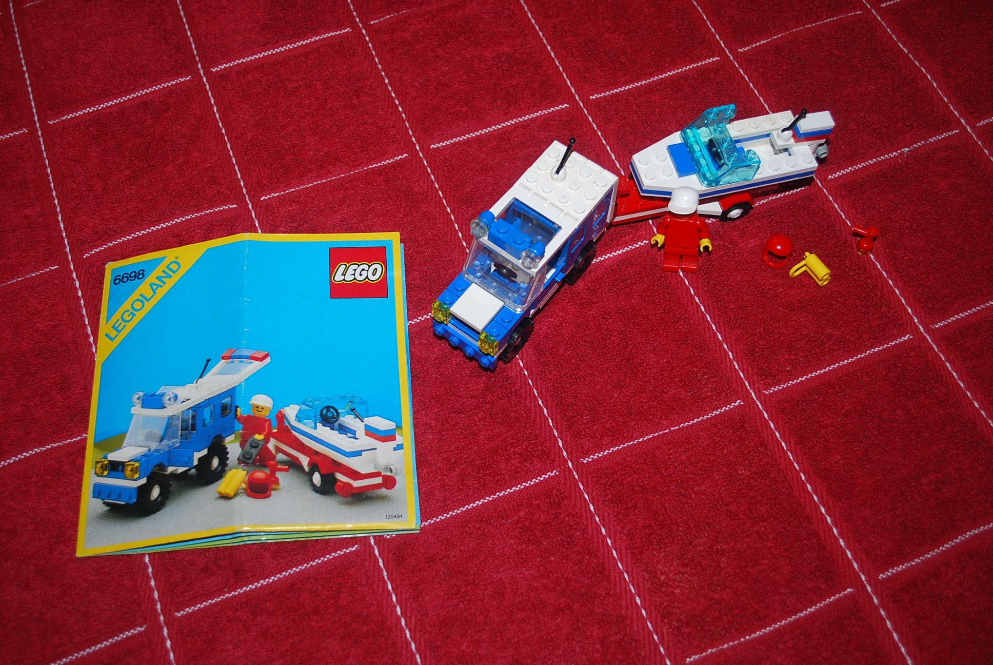 LEGO Legoland 6698 Husbil med Båt från 1986 Köp på Tradera