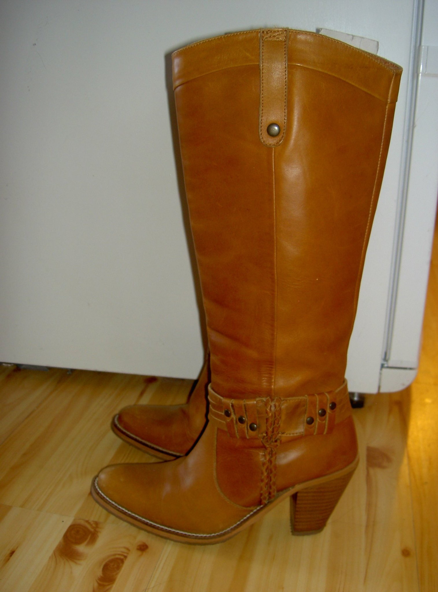 Höga cowboyboots stövlar i läder NowOn Long.. (414040887 Höga cowboyboots stövlar i läder NowOn Long.. (414040887