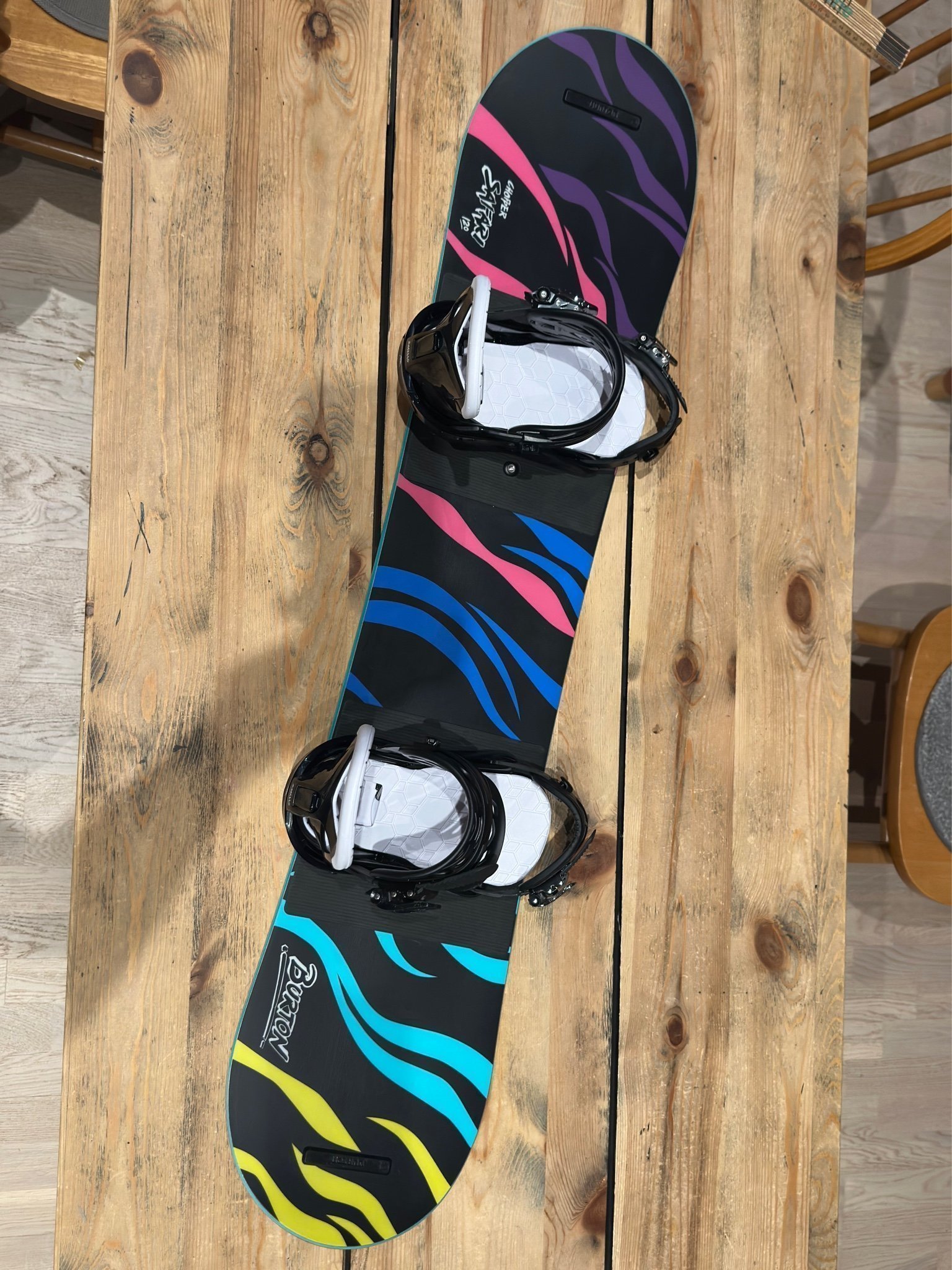 Burton Chopper Safari 120 Snowboard med Bindnin.. | Köp på Tradera